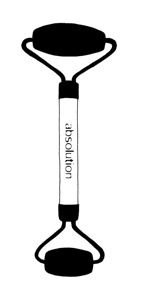 rouleau de jade noir pour un drainage journalier